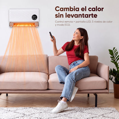 Calefactor Termostático CALOR O FRIO + MANDO A DISTANCIA